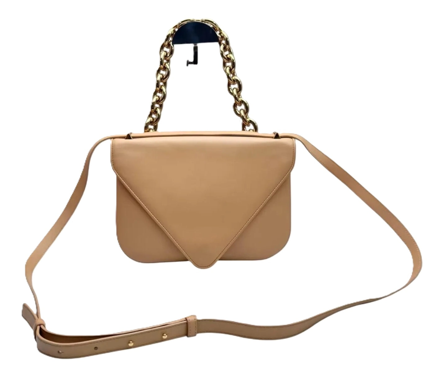 Bottega Veneta Mount Medium Envelope Chain Bag - Smooth Calfskin - Almond/Beige