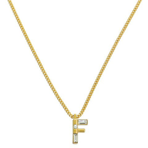 Fendi First "F" Crystal-Embellished Pendant Necklace