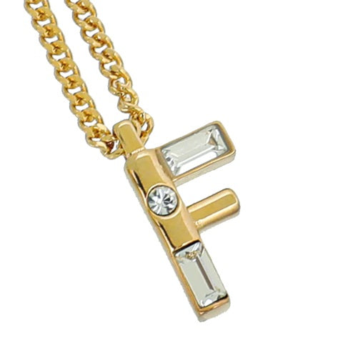 Fendi First "F" Crystal-Embellished Pendant Necklace